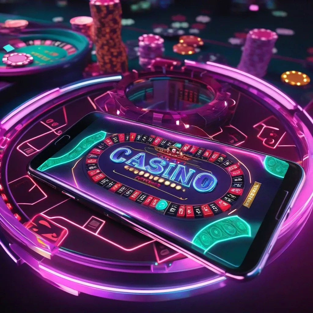 Mobile Casino Neon Glow